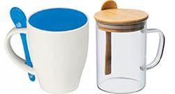 Kubki z łyżeczką z logo