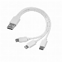 Kabel USB 3w1 micro USB + USB typ C + Lightning z nadrukiem na zamówienie