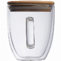 Kubek szklany z pokrywką GERTHE 350 ml do naniesienia logo Zdjęcie 5