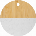 Deska kuchenna bambusowa z marmurem SAN DIEGO z logo firmy