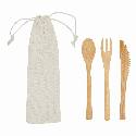 Zestaw sztućców bambusowych NATURAL TRIP z logo firmy Zdjęcie 2