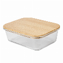 Pudełko na lunch ROSILI L z bambusową pokrywką. Pojemność ok. 1060 ml. do naniesienia logo