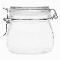 Szklany słoik CLICKY M, pojemność ok. 500 ml. z naniesieniem logo Zdjęcie 4