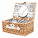 Wiklinowy koszyk piknikowy KINGS PARK do nałożenia logo