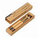 Zestaw do pisania DOUBLE BAMBOO REVISED. z logo firmy Zdjęcie 2
