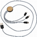 Kabel do ładowania 3w1 z nadrukiem logo
