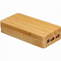 Power bank 20000 mAh bambusowy z logo firmy Zdjęcie 2