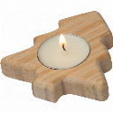 Drewniany świecznik w kształcie choinki do naniesienia logo