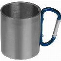 Kubek metalowy z karabińczykiem 200 ml z logo firmy