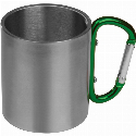 Kubek metalowy z karabińczykiem 200 ml z logo firmy