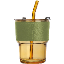 Kubek szklany ze słomką 320 ml z naniesieniem logo Zdjęcie 6