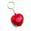 Brelok do kluczy, antystres "serce" z nadrukiem logo