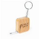 Bambusowy brelok do kluczy, miara 1m z logo
