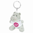 Pluszowy hipopotam, brelok | Patsy z logo firmy