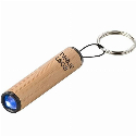 Bambusowy brelok do kluczy, lampka LED do nałożenia logo