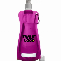Składany bidon 420 ml z karabińczykiem do nałożenia logo