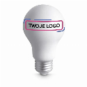 Antystres żarówka LIGHT z nadrukiem logo