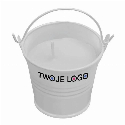 Świeca w wiaderku CLAM z logo