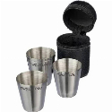 Zestaw metalowych kieliszków z naniesieniem logo