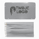 12 długich kredek SILVERSTAR z naniesieniem logo