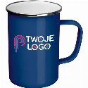 Kubek metalowy emaliowany 550 ml z naniesieniem logo