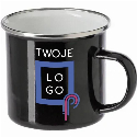 Emaliowany kubek 350 ml z naniesieniem logo