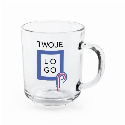 SOFFY. Szklany kubek 230 mL do naniesienia logo