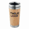 Bambusowy kubek podróżny 400ml RODEODRIVE+ z logo