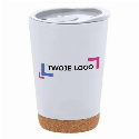 Kubek podróżny 260 ml z korkowym elementem z logo firmy