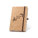HAWKINS A5. Notatnik korkowy A5 z gładkimi stronami z certyfikowanego materiału FSC™ i innych kontrolowanych materiałów z nadrukiem na zamówienie