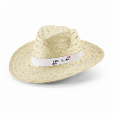 EDWARD RIB. Natural straw hat with sublimated ribbon z logo