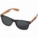 Okulary przeciwsłoneczne w czarnej oprawie UV400 z nadrukiem logo
