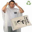 Poncho przeciwdeszczowe biodegradowalne z logo firmy