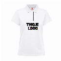 THC DYNAMIC WOMEN WH. Techniczna koszulka polo dla kobiet z nadrukiem logo