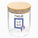 Szklany słoik ECO STORAGE S, pojemność ok. 450 ml do naniesienia logo