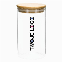 Szklany słoik ECO STORAGE M, pojemność ok. 700 ml z logo firmy