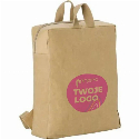 Plecak z laminowanego papieru z nadrukiem logo