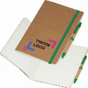 Notatnik A5 z czystymi stronami i długopisem z naniesieniem logo