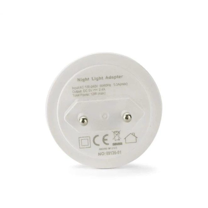 Ładowarka sieciowa USB z lampką nocną NOTTO z logo Zdjęcie 3