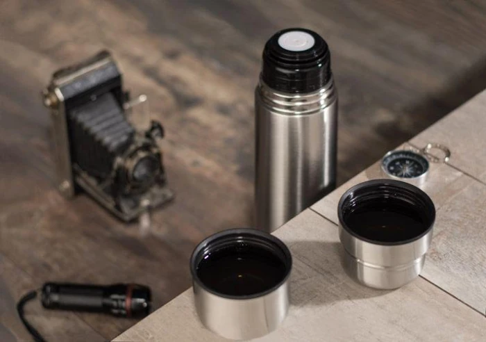 Termos z dwoma kubkami PAVO 750 ml z logo Zdjęcie 5