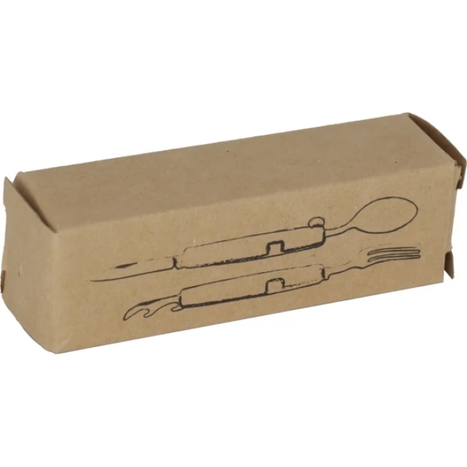 Sztućce kempingowe stalowe PAMPLONA z logo firmy Zdjęcie 7