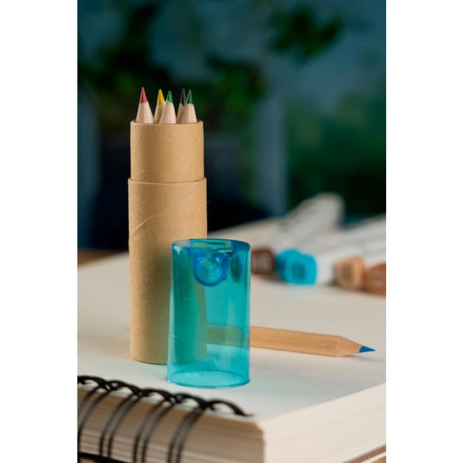 Kredki drewniane 6 kolorów BECKY z naniesieniem logo Zdjęcie 3