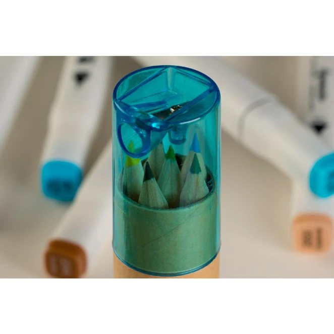 Kredki drewniane 6 kolorów BECKY z naniesieniem logo Zdjęcie 7