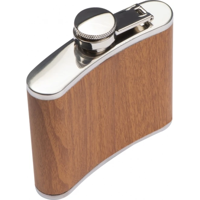 Piersiówka stalowa HOOGSTRATEN 170 ml z nadrukiem logo Zdjęcie 3