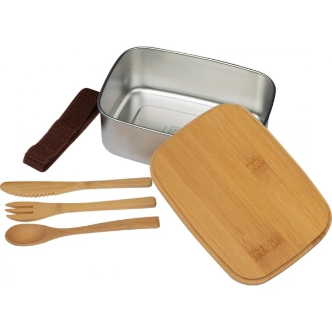 Lunch box ze sztućcami 1000 ml DIEST do naniesienia logo Zdjęcie 4