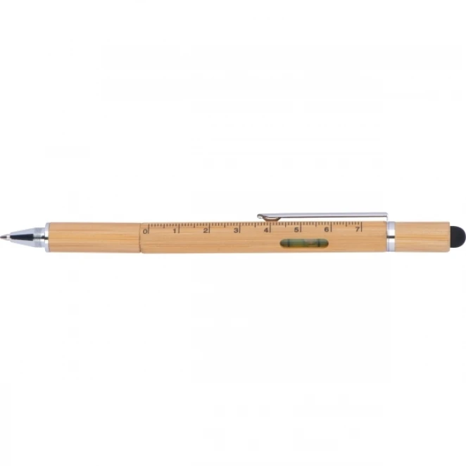 Długopis bambusowy wielofunkcyjny 6w1 COIMBRA z naniesieniem logo Zdjęcie 5