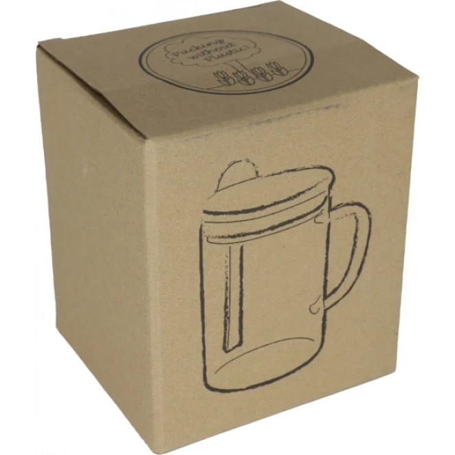 Kubek szklany z łyżeczką JACKSON 420 ml z logo firmy Zdjęcie 5