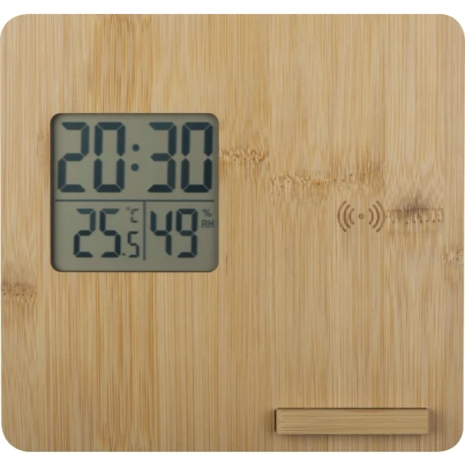 Stacja pogodowa z ładowarką indukcyjną GRANADA z logo firmy Zdjęcie 5