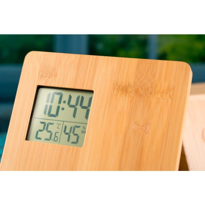 Stacja pogodowa z ładowarką indukcyjną GRANADA z logo firmy Zdjęcie 9