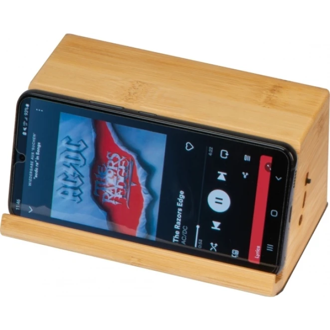 Głośnik z ładowarką indukcyjną NUREMBERG z nadrukiem na zamówienie Zdjęcie 3